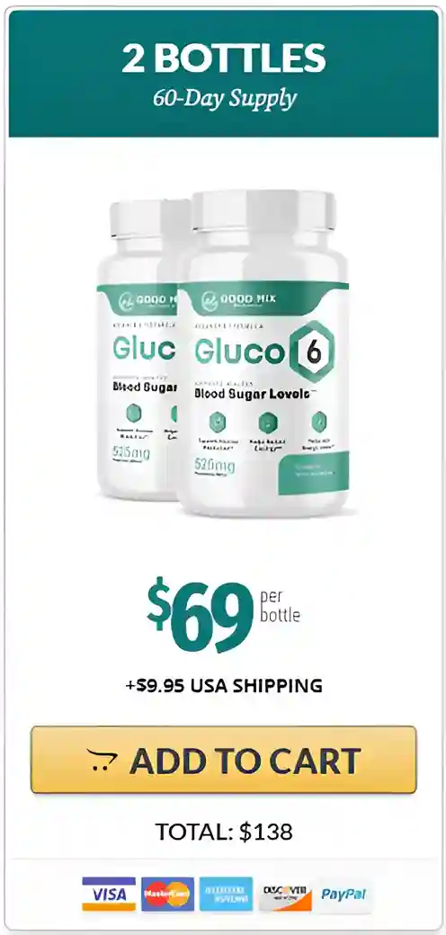 Gluco6  2 bottles pricing