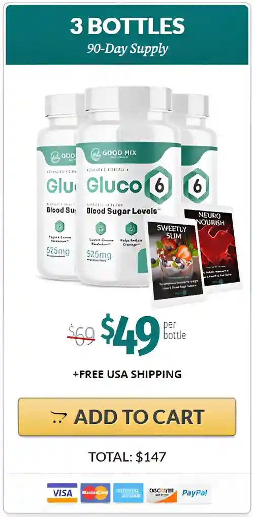 Gluco6  3 bottles pricing