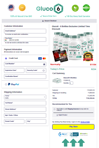 Gluco6 Secured Checkout Form